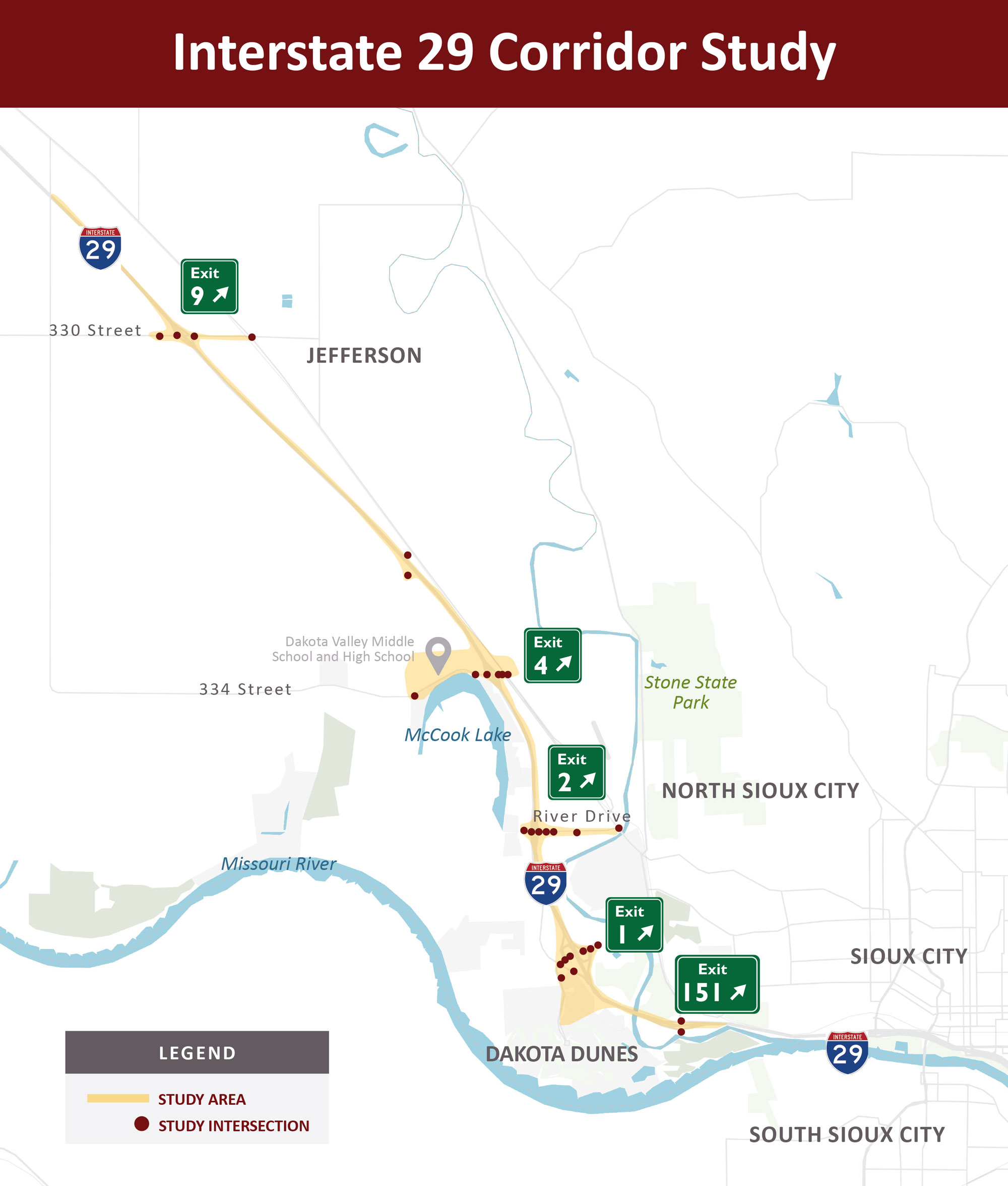 Corridor Study map